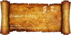 Zombor Kitti névjegykártya