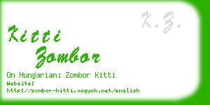 kitti zombor business card